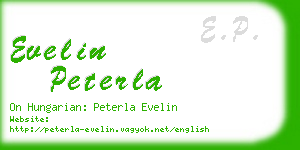 evelin peterla business card